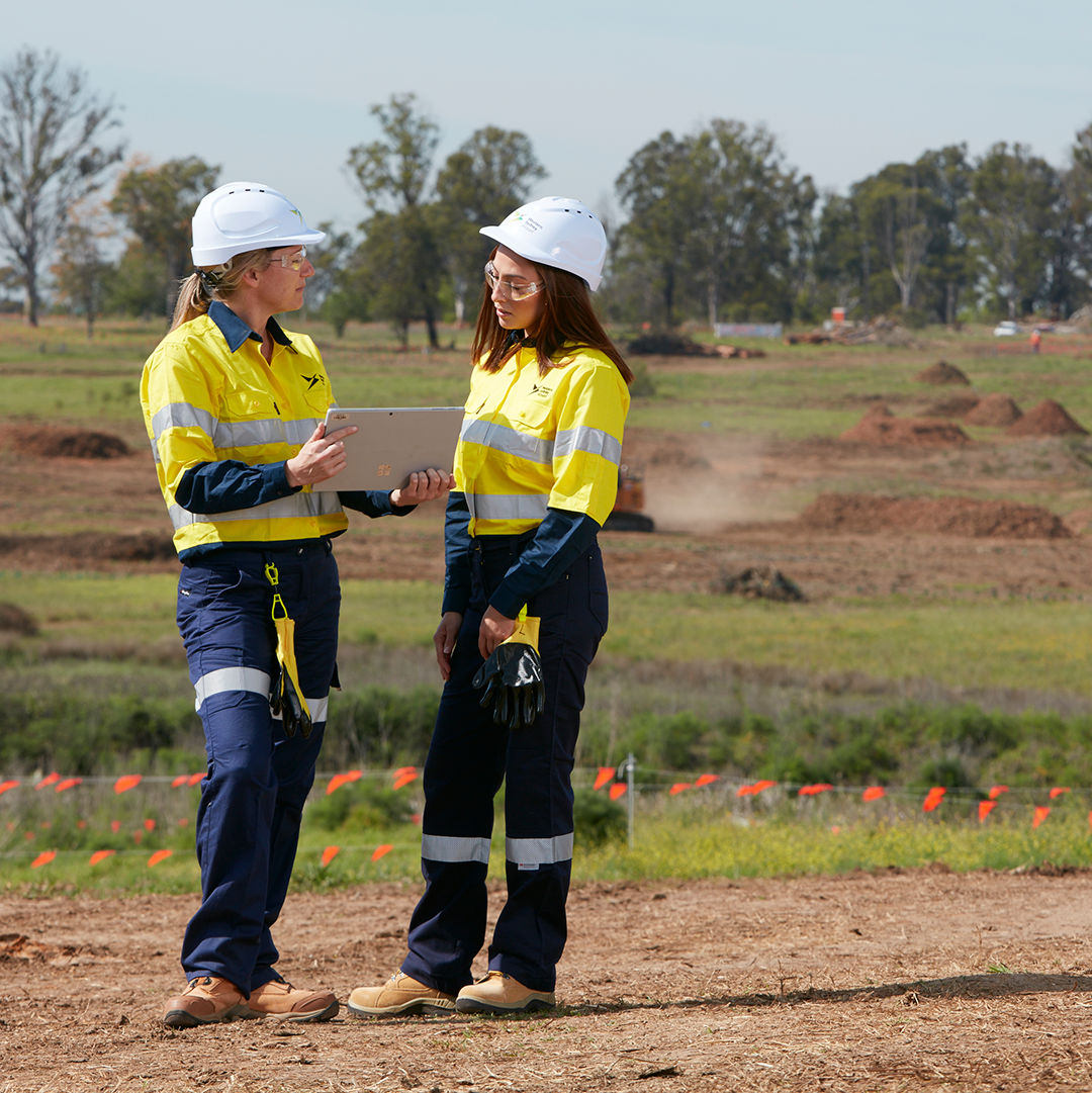 Workers on site